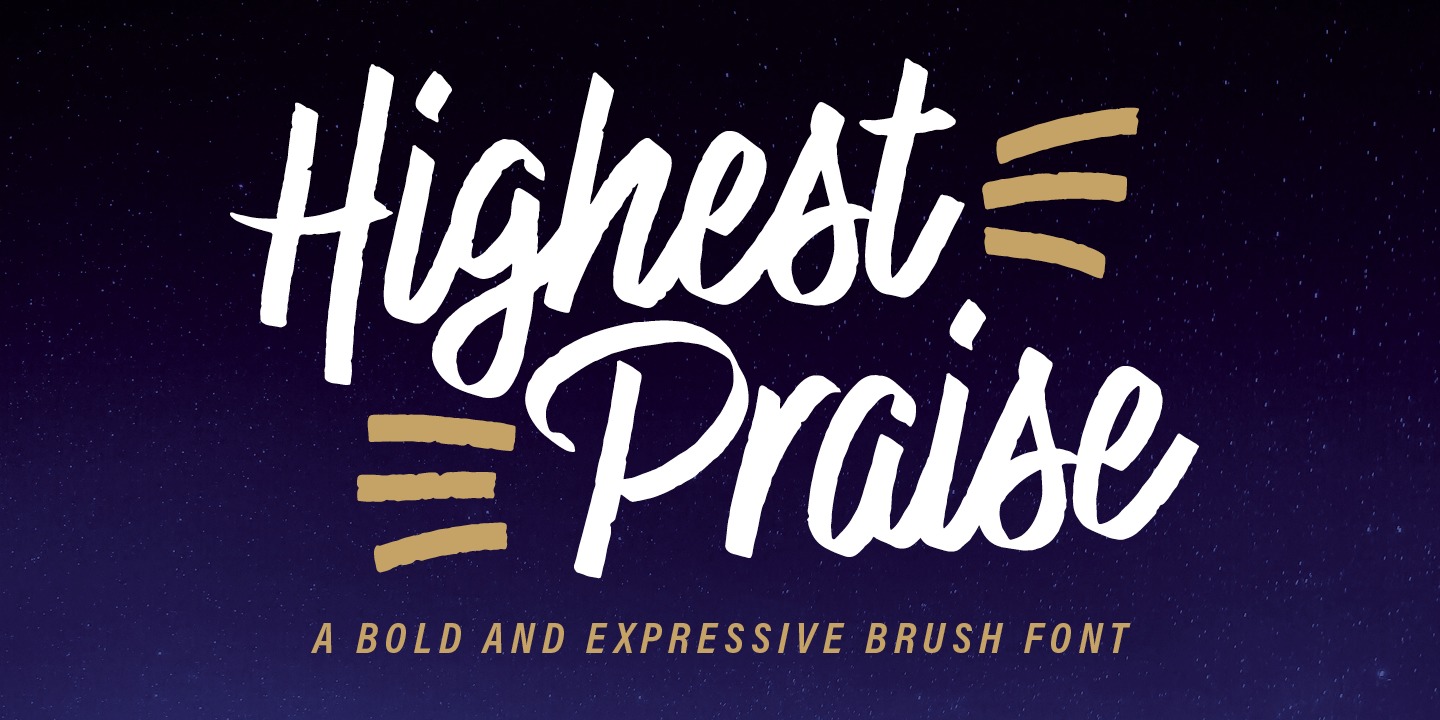 Beispiel einer Highest Praise-Schriftart